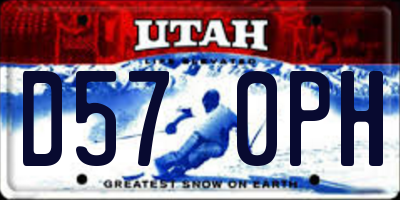 UT license plate D570PH