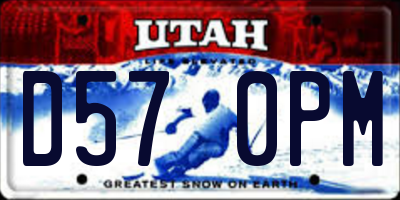 UT license plate D570PM