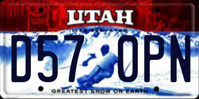 UT license plate D570PN