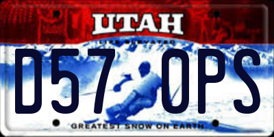UT license plate D570PS