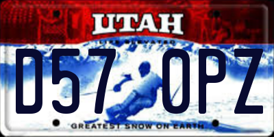 UT license plate D570PZ