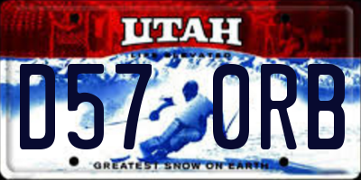 UT license plate D570RB