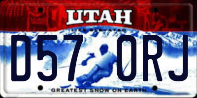 UT license plate D570RJ