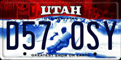 UT license plate D570SY