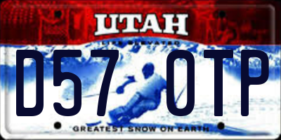 UT license plate D570TP