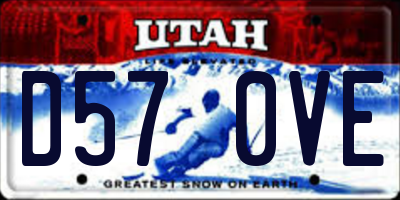 UT license plate D570VE