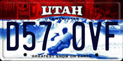 UT license plate D570VF