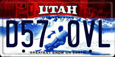 UT license plate D570VL