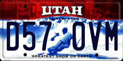 UT license plate D570VM