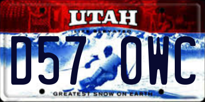 UT license plate D570WC