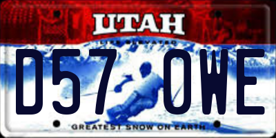 UT license plate D570WE