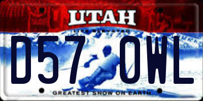 UT license plate D570WL