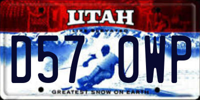UT license plate D570WP