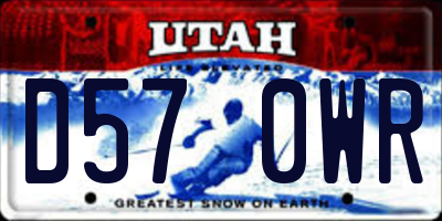 UT license plate D570WR