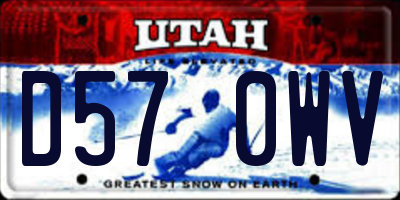 UT license plate D570WV