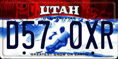 UT license plate D570XR