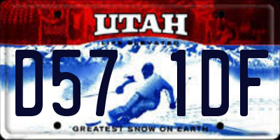 UT license plate D571DF