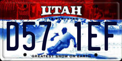 UT license plate D571EF