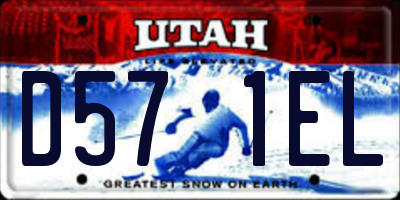 UT license plate D571EL