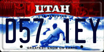 UT license plate D571EY