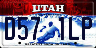 UT license plate D571LP