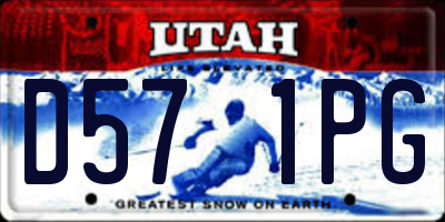UT license plate D571PG