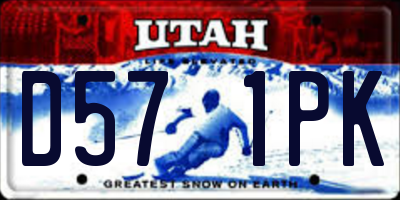 UT license plate D571PK