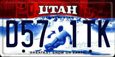 UT license plate D571TK