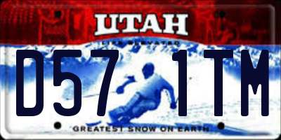 UT license plate D571TM