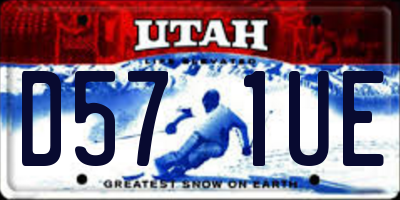 UT license plate D571UE
