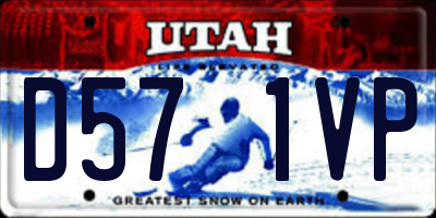 UT license plate D571VP