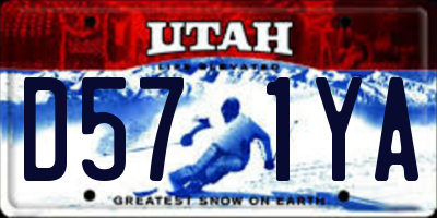 UT license plate D571YA