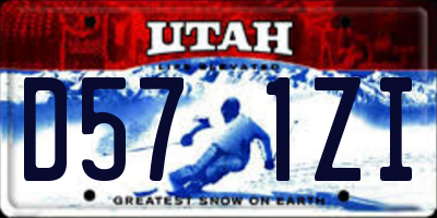 UT license plate D571ZI