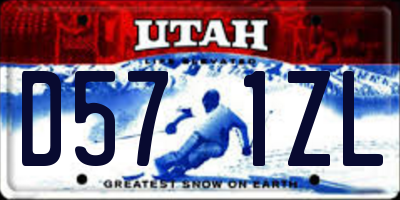 UT license plate D571ZL