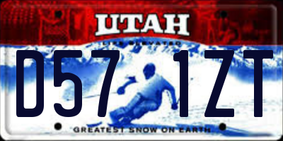 UT license plate D571ZT