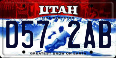 UT license plate D572AB