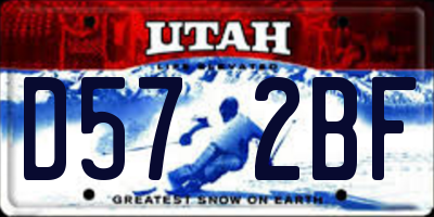 UT license plate D572BF