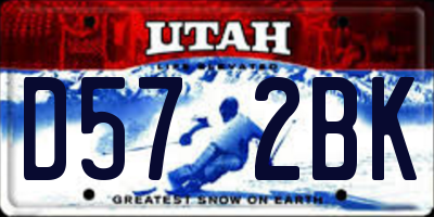 UT license plate D572BK