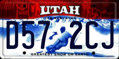 UT license plate D572CJ