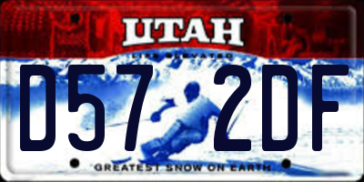 UT license plate D572DF