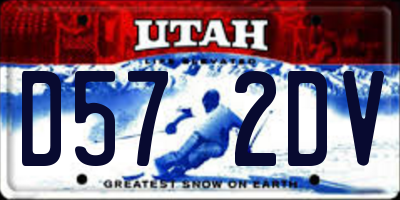 UT license plate D572DV