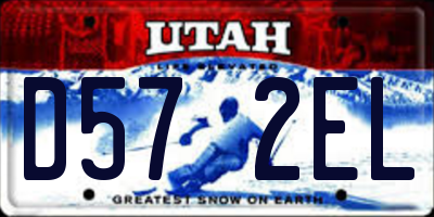 UT license plate D572EL