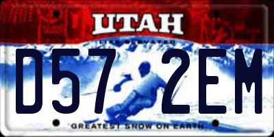 UT license plate D572EM