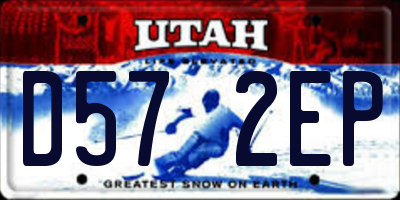 UT license plate D572EP