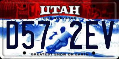 UT license plate D572EV
