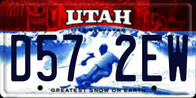 UT license plate D572EW