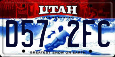 UT license plate D572FC