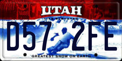 UT license plate D572FE