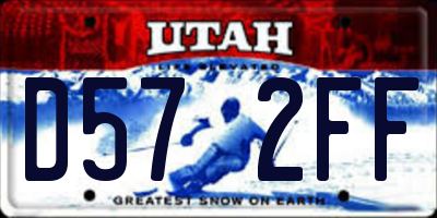 UT license plate D572FF