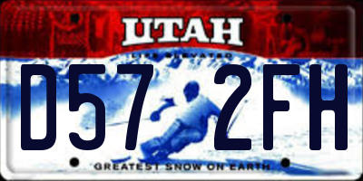 UT license plate D572FH